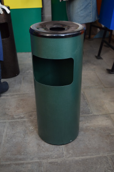 Урна для мусора мусорка офисная порошковая зеленая
