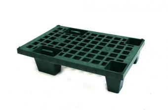 Паллет пластиковый поддон 600х400х130 перфорированый на ножках (ЗЕЛЕНЫЙ)